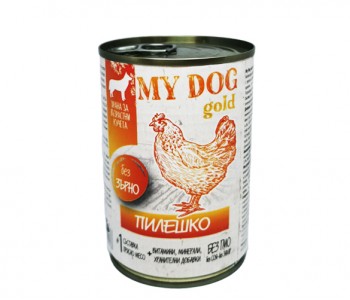 Пастет My Dog Gold Chicken 400 г - пилешко Пастет My Dog Gold Chicken 400 г - пилешко